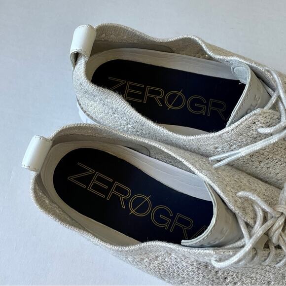 Cole Haan ZeroGrand Stitchlite Oxford Lace Up Shoes Grey Knit 12 - Picture 9 of 11